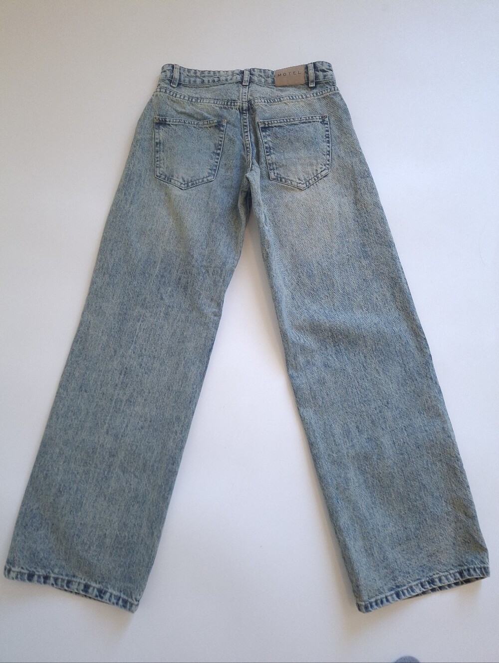 Motel Rocks Low Rise Wide Leg Jeans - Picture 3 of 7